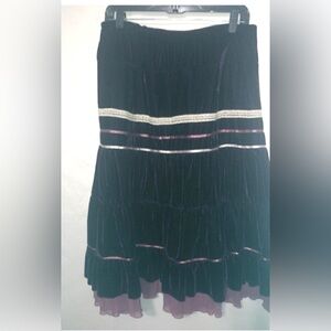 Beautiful M/L Whimseygoth Deep Purple Velvet Layer Skirt